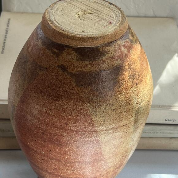 Studio Art Pottery Pot Canister With Lid Large Stoneware Speckled 11" - Picture 6 of 8